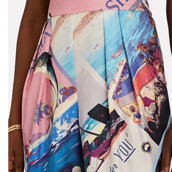 Zimmermann Multicolor Graphic Wide-Leg Pants - Picture 5 of 6